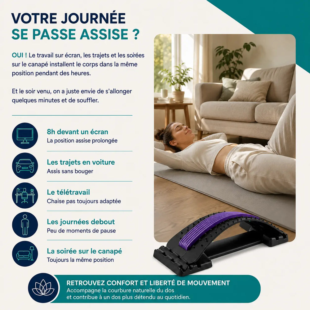 Lombarc L4 PRO™ : arche d'étirement pour le dos, 10 minutes par jour
