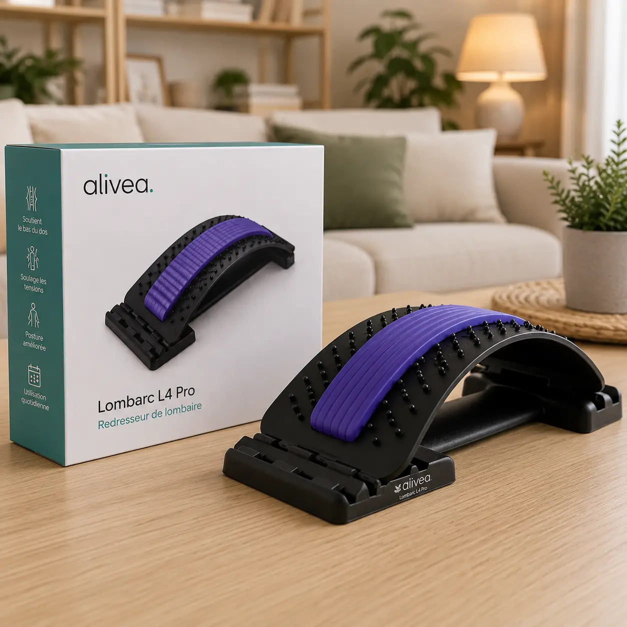 Arche d'étirement pour le dos Lombarc L4 PRO Alivéa et son coffret